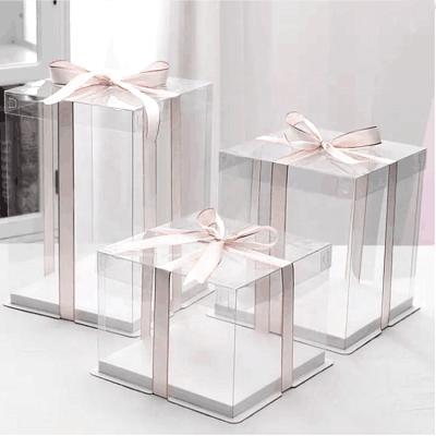 China Hot Price Fashion Manufacturer Recycled Materials Manufacturer's Selling Transparent Cake Box For Cake Packaging Box for sale