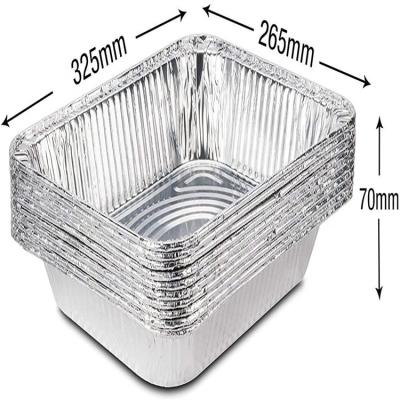 China Factory Direct Sale Aluminum Foil Box Microwavable Food Dining Box Aluminum Foil Price for sale