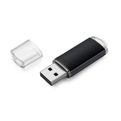 China Rectangle Plastic Metal USB Flash Drive Branded 1G USB Flash Drive for sale