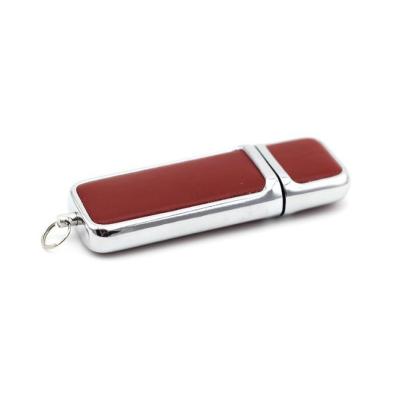 China Promotion\Business\School\Office Leather Disk On Key Logo Leather 64GB USB Flash Drive for sale