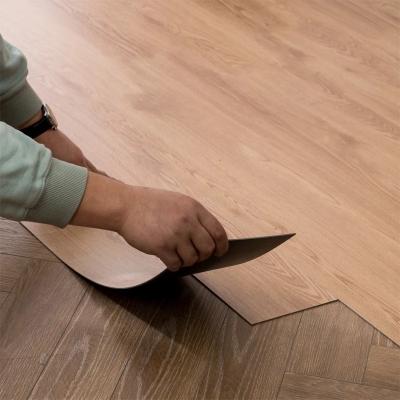 China Simple Concave Vinyl PVC Minimalism LVT Flooring Waterproof Flooring Stickers Anti-fouling Anti-skid Wear-resistant Waterproof Self-adhesive for sale