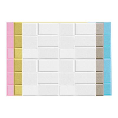 China Self Adhesive Wall Covering Anti-Static Brick Foam XPE 3D Wall Sticker Mold Proof For Home Decor for sale