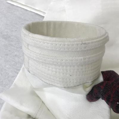 China Antistatic PTFE Coated Needle Felt Non - Woven Fiberglass Filter Bag For Cement Plant for sale