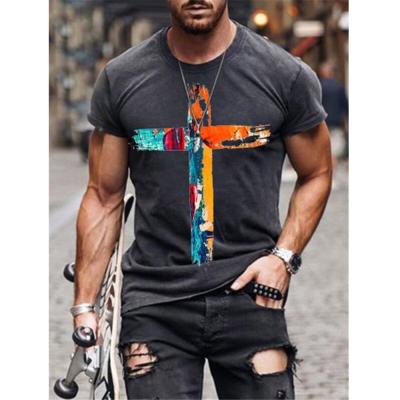 China Misani Summer Street Wear Breathable Men Fashion Digital Printed O Neck Graphic Short Sleeve T Shirts for sale