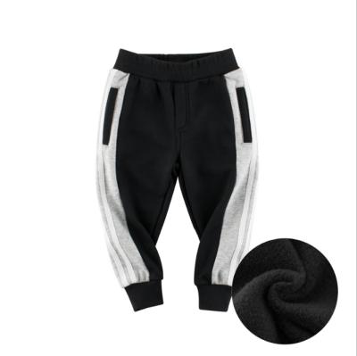 China Warm Anti-wrinkle Misani Thick Plus Size Boys Children Kids Striped Bottom Pants Sweatpants for sale