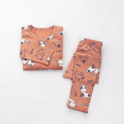 China MISANI Kids Cotton Breathable Eco-Friendly Pajamas 2PCS Set Nightgowns Animal Kids Sleepwear Girls Long Sleeve Print Pajamas Set for sale