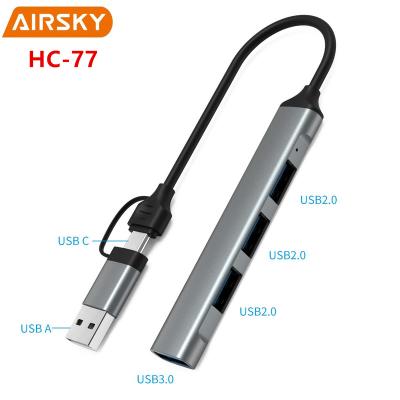 China High Quality Multifunctional Mobile Devices .desk 4 in 1 Usb A 4 Hub Docking Station Type C to usb 3.0 hub for macbook laptop for sale