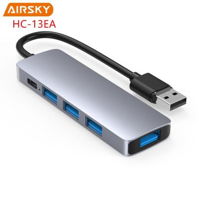 China Wholesale High Quality Aluminum Alloy Computer Mobile Devices .desk Charging USB A 4 to USB 2.0 USB 3.0 Ports Adapter for sale