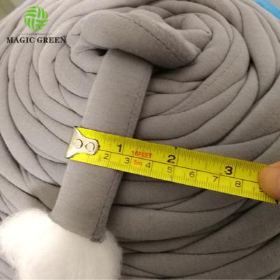 China 95 Poly Wool Yarn Colors D2-3cm Machine Cotton T-shirt Fancy Giant Stock Washable Fiber Filled 100% Tube Braid Hand Knitting Yarn for sale