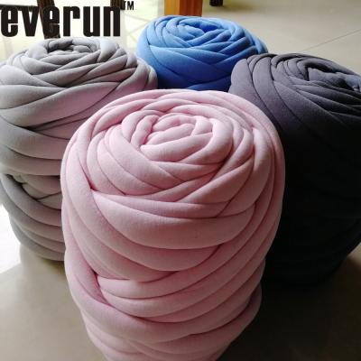 China Fancy Giant Wool Yarn 100% Stock Washable Super Hollow Fiber Filled T-shirt Tube Braid SEAMLESS COTTON D3-4cm Machine Giant Soaking Hand Knitting Yarn for sale