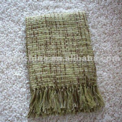 China 50CC59 PORTABLE Chunky Space Dyed Acrylic Boucle Yarn Shawl, Throw, Blanket With Fringes for sale