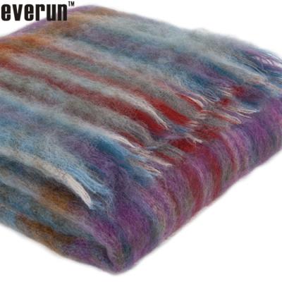 China 100% Plain Faux Check Acrylic Mohair Cardiganwoven Sofa Throw Blanket for sale