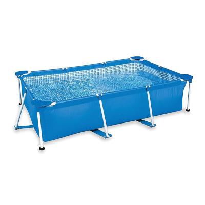 China Customized Custom Intex Logo Moveable Folding Large Water Pools Capacity Adult Kids Outdoor Piscina Metal Steel Frame Family Size Swimming Pool for sale