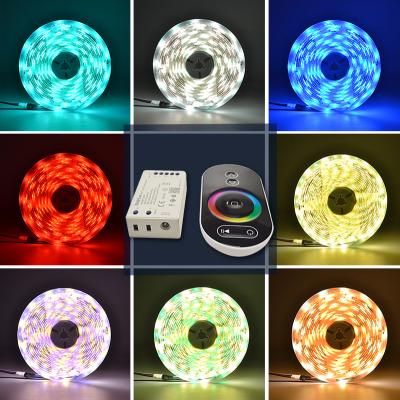 China Wifi 150 300 LED Strip Light Flexible Remote Control SMD 5050 LED RGB Installation Dropshipping 12v Smart APP 10m TV Background Easy Light 5m Remote Control Kit for sale