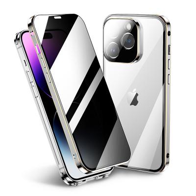 China Shockproof 2022 New Arrival 360 Full Cover Front Tempered Glass+Back thin Mobile Phone bags for IPhone14 13 12 Pro XS XR XSMAX Phone Case for sale