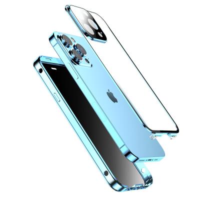 China Shockproof Original Quality For Apple iPhone 14 Pro Max  Safe Magnetic Ring Phone Case Cover Clear metal  Wireless Charger for sale