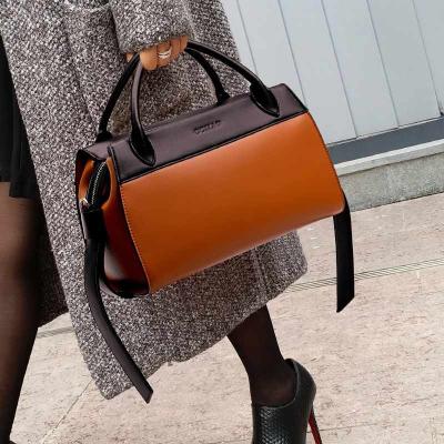 China 2022 Famous Designer Autumn Luxury Fashion Paneled Shoulder Messenger Bags High Quality Women Leather Handbags Bolsas Feminina for sale