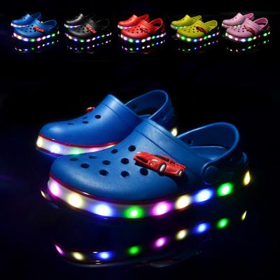 China China Manufacturer Round Custom LED Lights Kids Home Slippers for sale