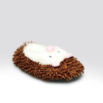 China 3d Toddler Kids Anti-slippery Cute Hedgehogan Fuzzy Indoor Slipper for sale