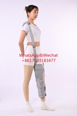 China Orthopedic and Rehabilitation Adjustable Tri-Penel Knee Immobilizer with 4 Aluminum Bars for sale