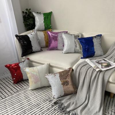 China Viable Wholesale Double Color Changing Sequin Cushion Cover, Sequin Tile Covers, Cushion Cover Sequin for sale