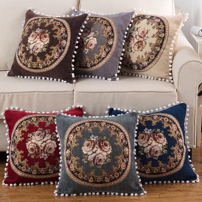 China European Amazon style cushion cover 2021 viable hot sale new design, artistic classic pillow covers, Nordic style flower cushion covers for sale