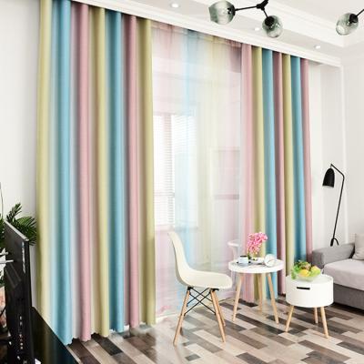 China Wholesale Colorful Blackout Rainbow Print Curtain, Beautiful Rainbow Curtain, Custom Size Curtain Rainbow for sale