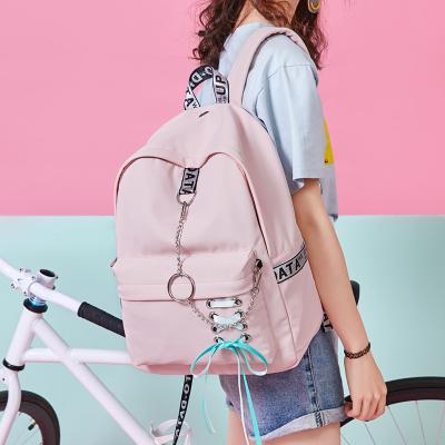 China Wholesale anti-theft vintage girl school bag backpack for teenage girl fashion schoolbag waterproof fabric custom geometric pattern background for sale