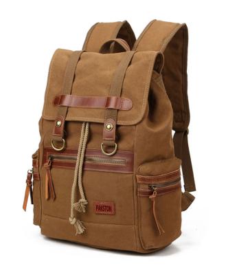 China OEM Large Capacity School Retro Vintage Canvas Outdoor Backpack Custom Made Travel Anti-theft Rucksack For Student Men's Leisure Fashion Backpack for sale