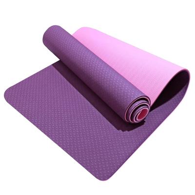 China New Factory Price 6mm Double Sided 8mm Private Label Eco-Friendly Competitive Non-Slip Yoga Mat With Carrying Strap for sale