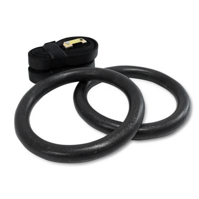 China High Quality Core Workout Gym Rings Cross Nylon Strap Fitness ABS Forming Gymnastic Rings for sale