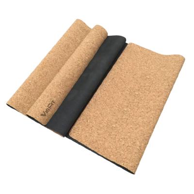 China Cork Yoga Mat Premium Natural Waterproof Cork And Eco-friendly Rubber Mat Non Slip Exercise And Fitness Mat for sale