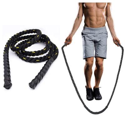 China Durable Strand Twisted Polyester Stamina Power Training Heavy Jump Rope Workout Battle Ropes For Women Men for sale