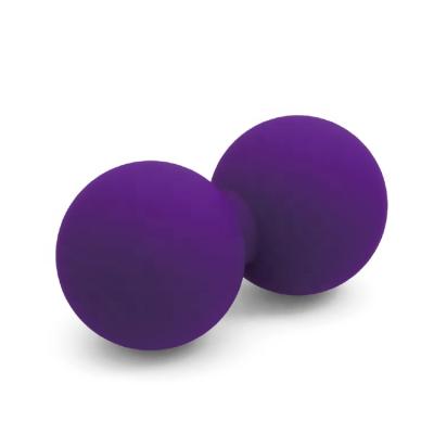 China Yoga Exercise Double Silicone High Density Peanut Lacrosse Massage Ball Muscle Massage Ball for sale