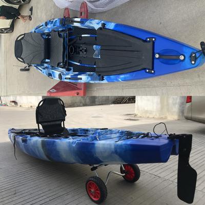 China 2021 LLDPE Professional Angler Kayak Single Seat Fishing Kayak With Pedal Control for sale