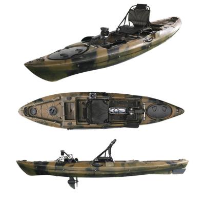 China LLDPE New Designed Kayak Sit On Top Single Person Pedal Kayak Fishing Rowing Boat for sale