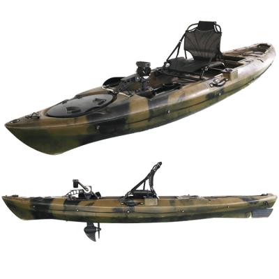 China LLDPE Professional Cheap No Pedal Inflatable Sit Top Kayak Canoe Fishing Drive for sale