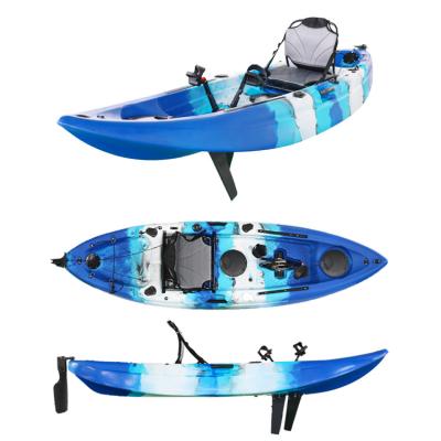 China LLDPE Factory China Single Seat One Person Fishing Plastic Sit On Top Canoe LLDPE Pedal Kayak for sale