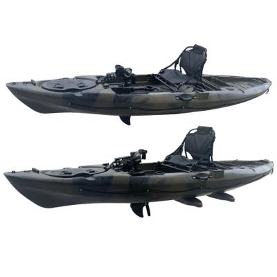 China Wholesale Single LLDPE Sit On Top Pedal Drive Fishing Kayak With Accessories for sale