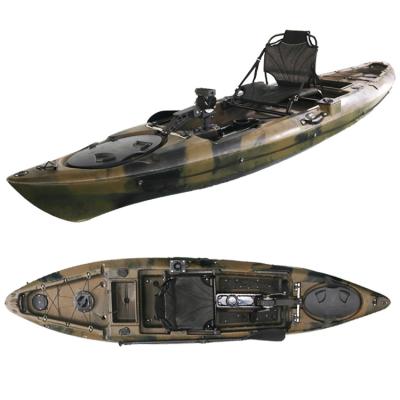 China LLDPE Sit On Top Pedal Kayak With Tiller Fishing Kayak 1 Person Kayak For Fishing for sale