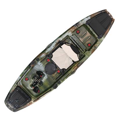 China LLDPE 2022 Newest Single Seat One Person Plastic Fishing Sit On Top Canoe LLDPE Kayak for sale