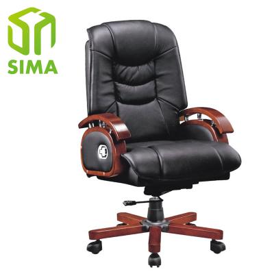 China Executive Chair Luxury Chair Rotating Antique Wooden Office Chair for sale