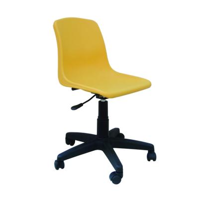 China Cheap Plastic Swivel Office Desk Revolving Chair With No Arms for sale