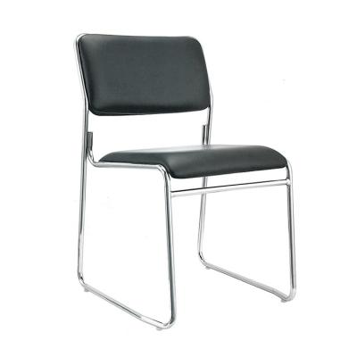 China Office Modern Apperance Vinyl Stackable PU Meeting Room Waiting Chair Used for sale