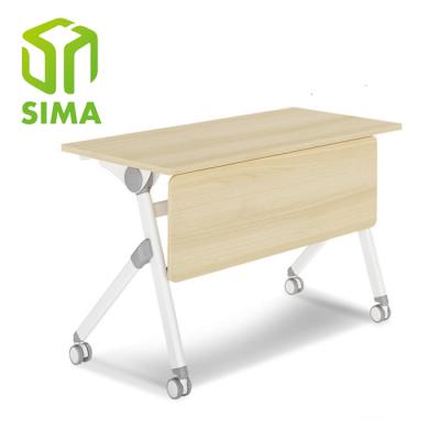 China Fold Up Single Office Metal Movable Collapsible Training Table for sale