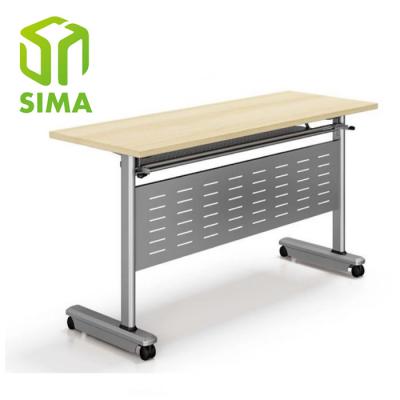 China Cheap Black Collapsible Metal Movable Folding Training Desk For Sale for sale