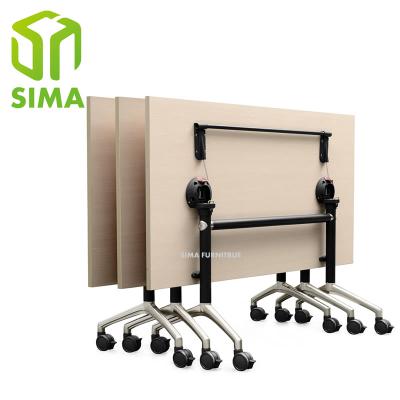 China Folding Aluminum Folding Study Table Training Legs With Laminate Top for sale