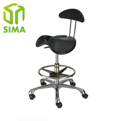 China Factory modern PU foam saddle beauty salon chair price with backrest for sale