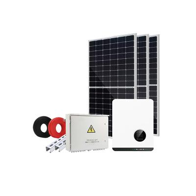 China 5KW 10KW 20KW On Grid Solar System Residential Solar Panel Solar Power Equipment for sale