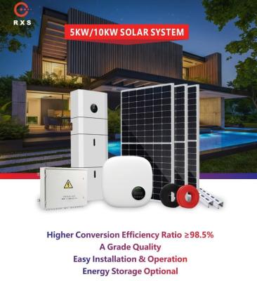 China Anodized Alaminum Alloy Off Grid Solar System 5kw For House for sale